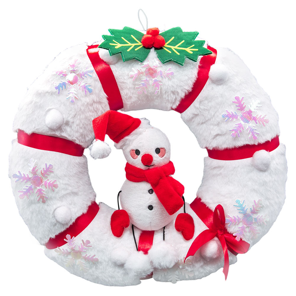Schneemann Xmas Kranz Weihnachten weiß Türdekoration