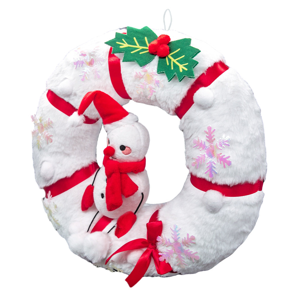 Schneemann Xmas Kranz Weihnachten weiß Türdekoration