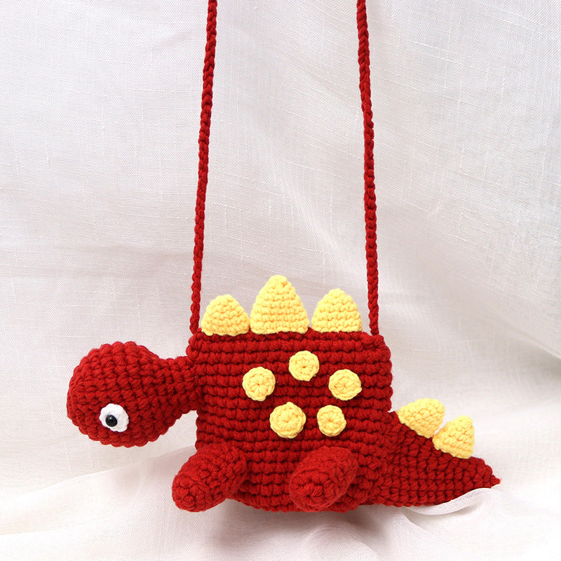 Gestrickte Tasche Dinosaurier Form Geldbeutel Als Geschenk