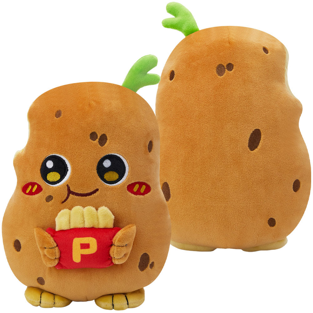 Kartoffel hält Pommes frites originelle Puppt Kuscheltier als Geschenk