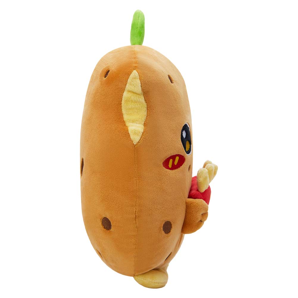 Kartoffel hält Pommes frites originelle Puppt Kuscheltier als Geschenk
