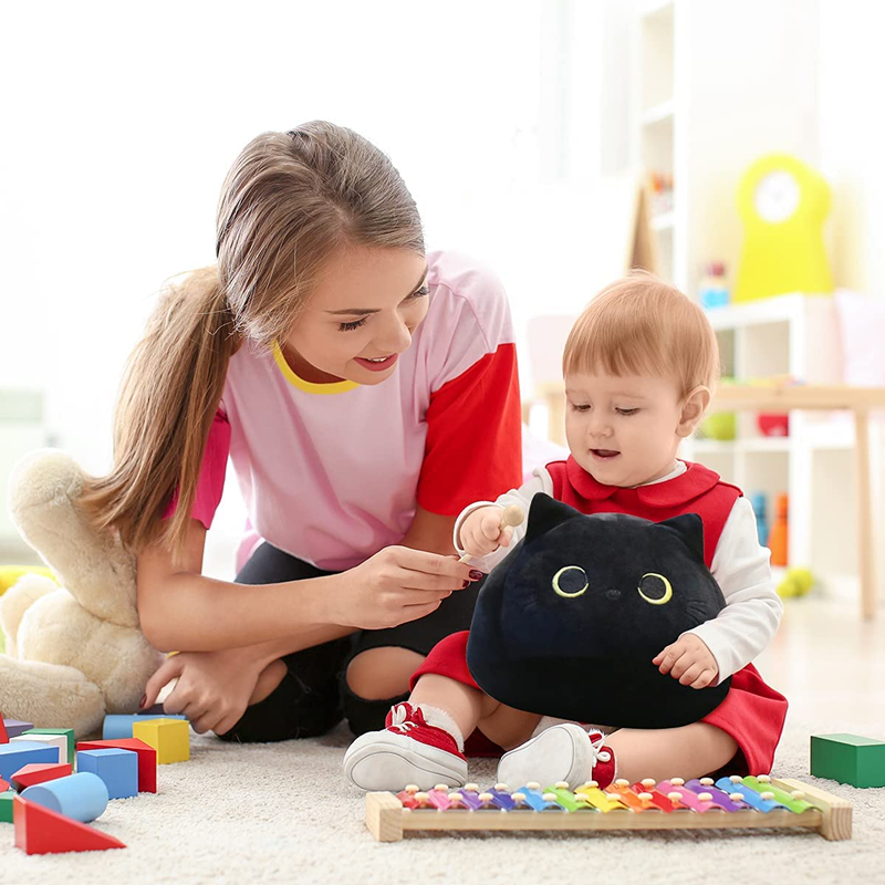 Schwarze Katze Plüschtier Katze Kuscheltier