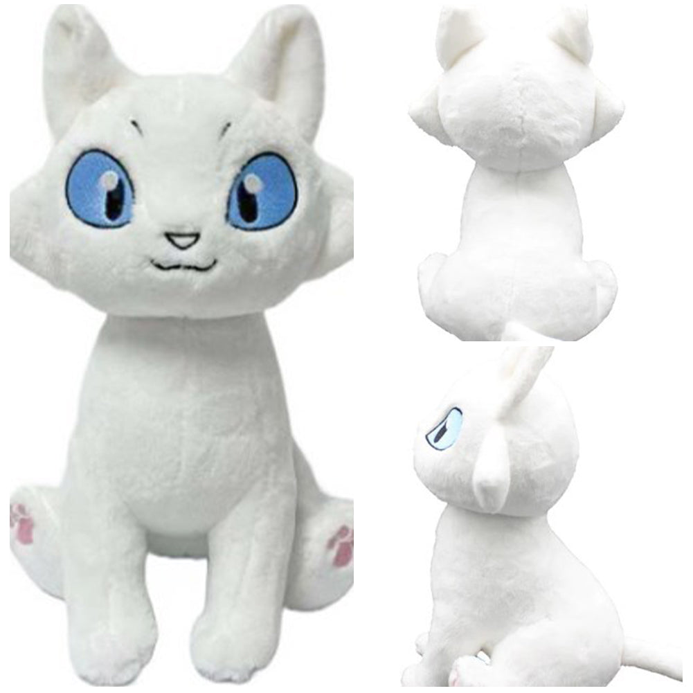Weiße Katze Plüschtier Kuscheltier Karton Puppen als Geschenk