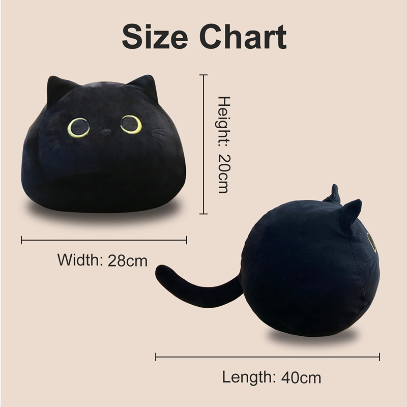 Schwarze Katze Plüschtier Katze Kuscheltier