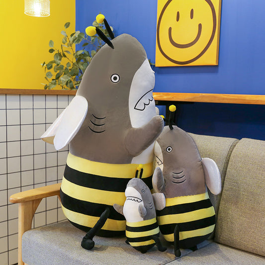 Shark&Bee Hai&Biene Kuscheltier Tiergefüllte Plüschpuppe 35cm